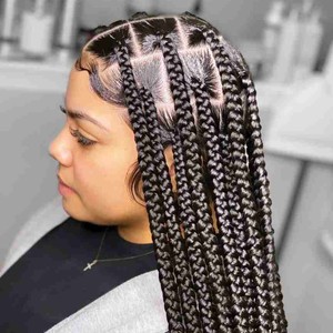 What are the knotless braids medium
